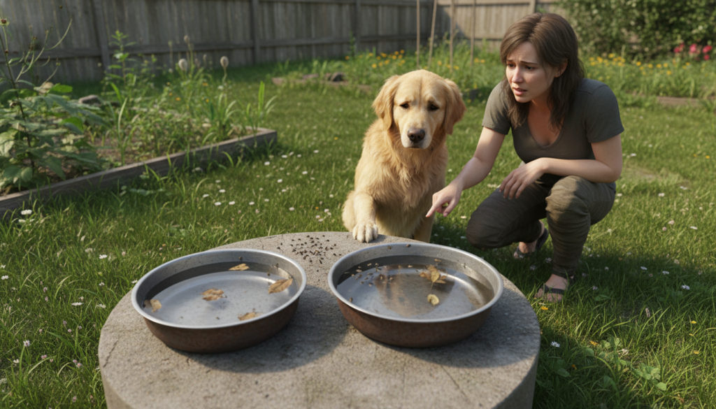 découvrez pourquoi laisser les gamelles d'eau de vos chiens dehors peut être dangereux et comment protéger la santé de votre animal.